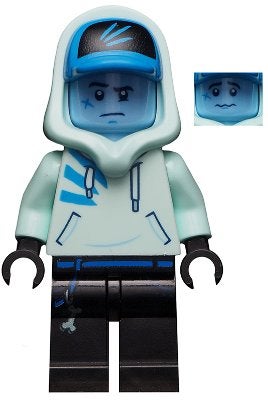 LEGO Hidden Side hs031 Jack Davids - Light Aqua Hoodie with, Gebruikt, Overige thema's, Lego, Ophalen of Verzenden