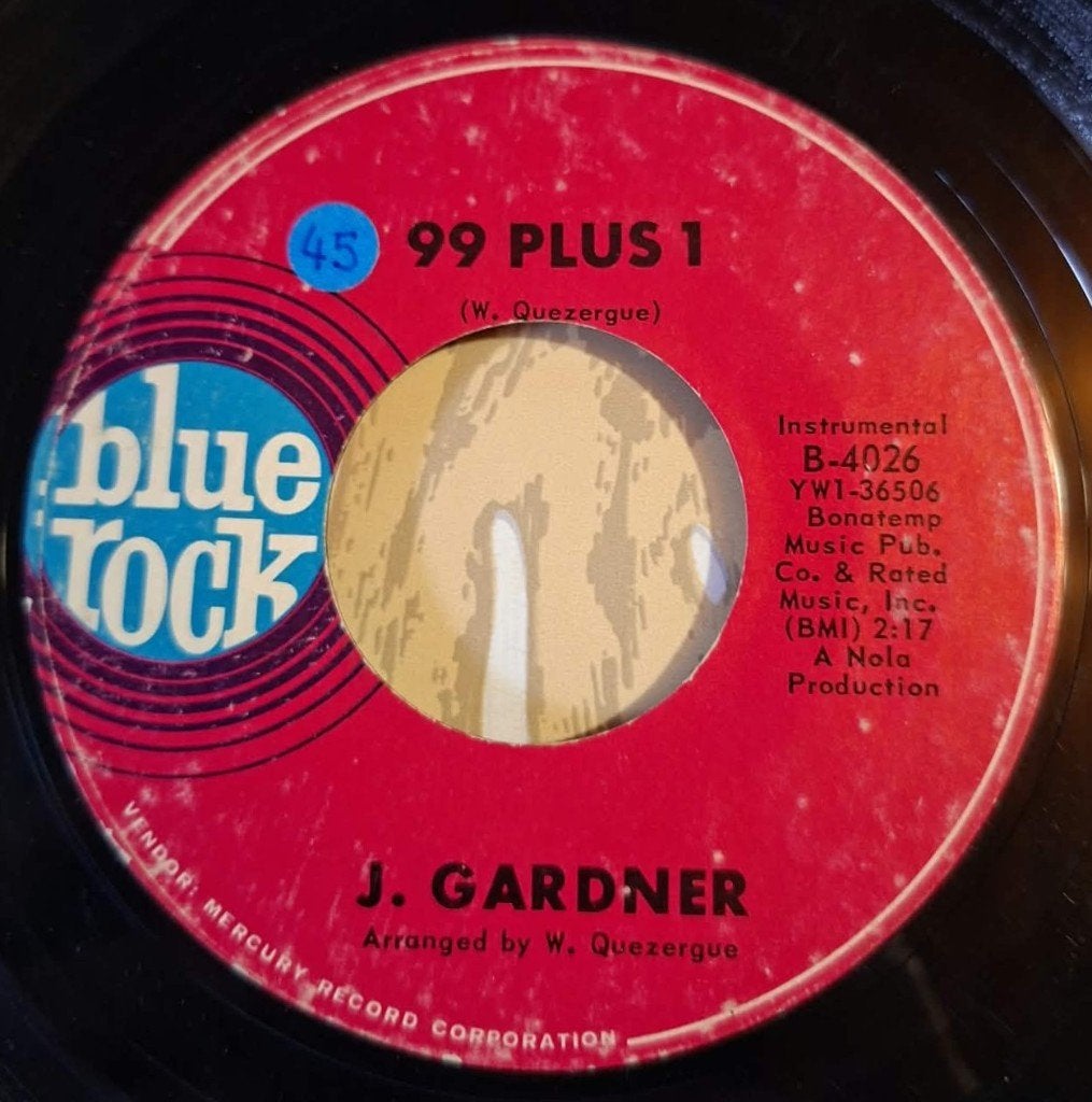 J. Gardner / 99 Plus 1 * Popcorn Instru. *, CD & DVD, Enlèvement ou Envoi, 7 inch, Utilisé, Housse de protection extérieure