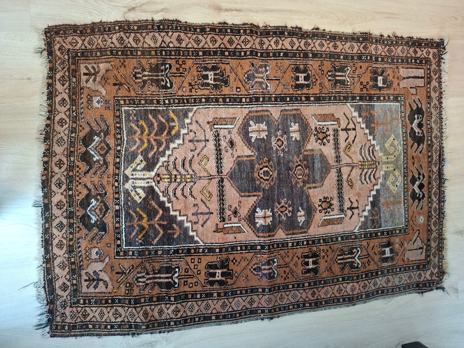Oosters tapijt 197 cm x 132 cm, Ophalen, Gebruikt, 100 tot 150 cm, Zwart