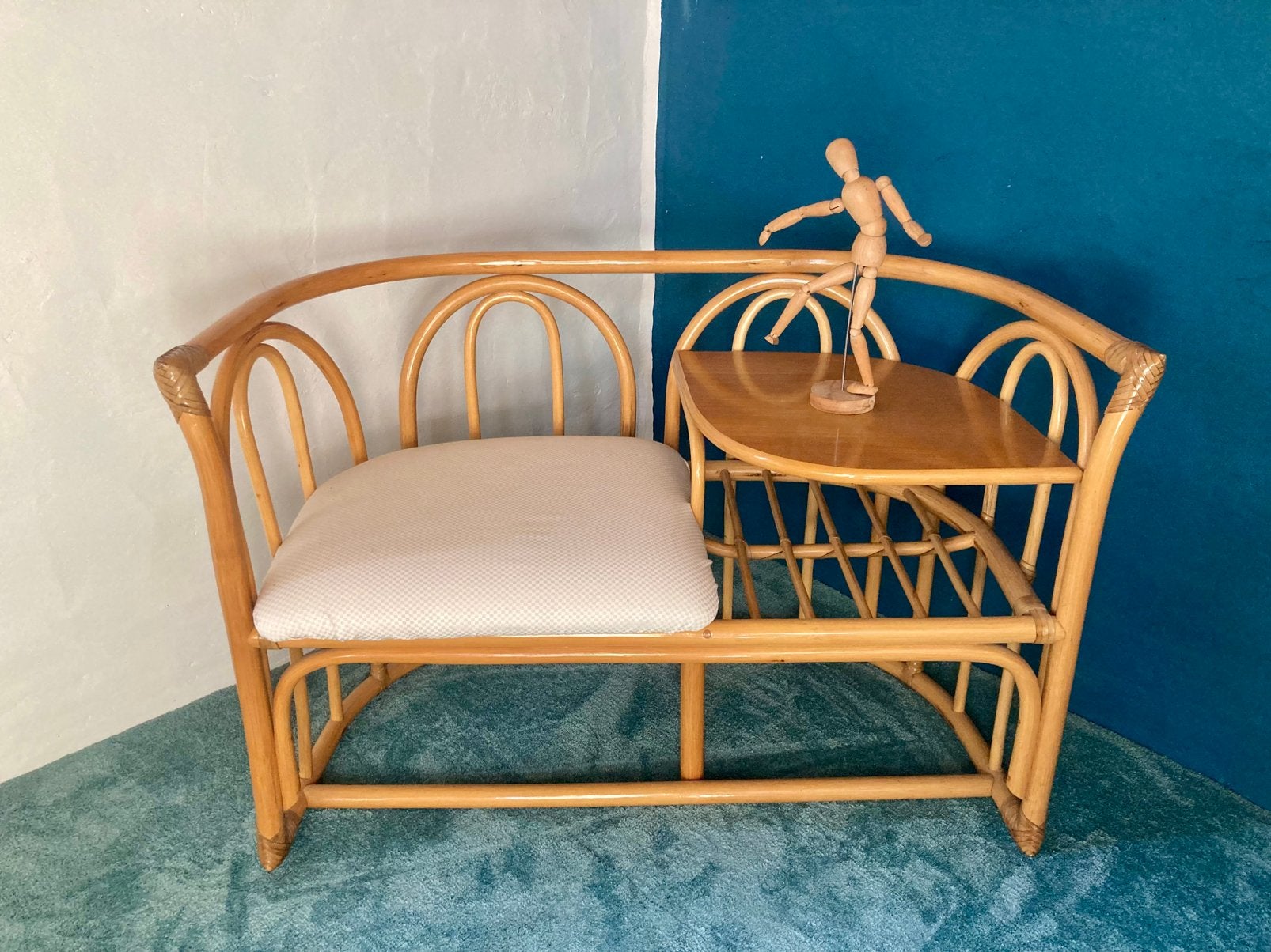 Rotan meubel 2 in 1, Antiquités & Art, Enlèvement, Table