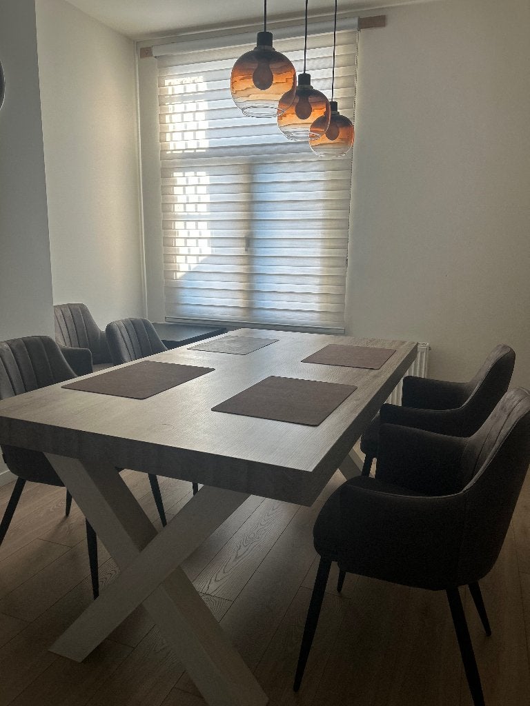 Eetkamer, Huis en Inrichting, Complete eetkamers, Ophalen, Zo goed als nieuw, Landelijk, 4 tot 6 stoelen