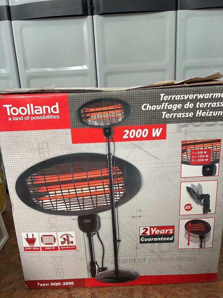 Terrasverwarmer, Électrique, Sol, Comme neuf, Enlèvement