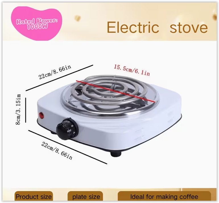 Plaque de cuisson électrique 1000W à une tête p, Electroménager, Neuf, Classe énergétique A ou plus économe, Enlèvement ou Envoi