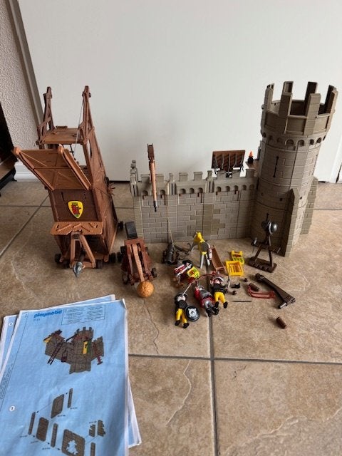 Playmobil Knights 3123 - Castle Assault & siege tower, Kinderen en Baby's, Speelgoed | Playmobil, Ophalen of Verzenden, Gebruikt