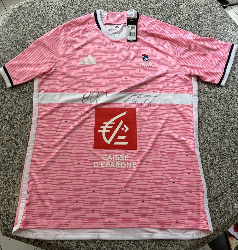 Maillot Handball Neuf France - XL - Signé par BigFlo et Oli, Enlèvement ou Envoi, Neuf, Vêtements