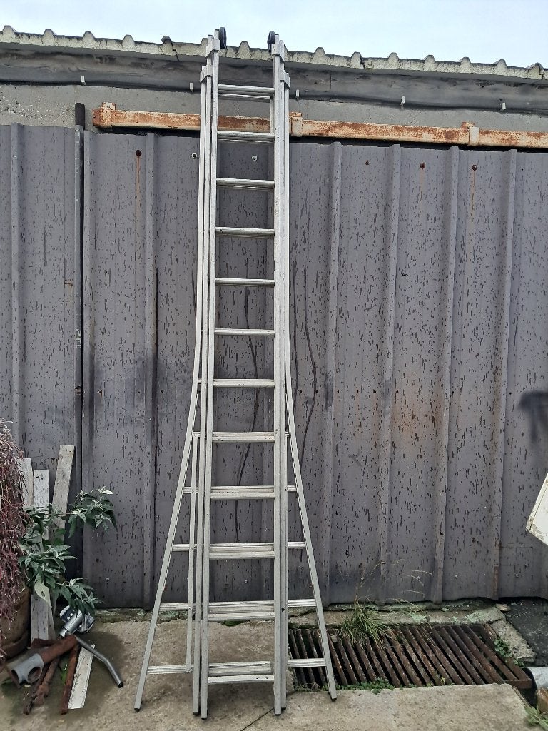 robuuste drie delige ladder in aluminium, Ophalen, Overige typen, Vol