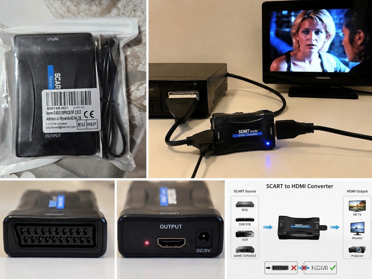 Convertisseur SCART vers HDMI neuf, Ophalen, Nieuw