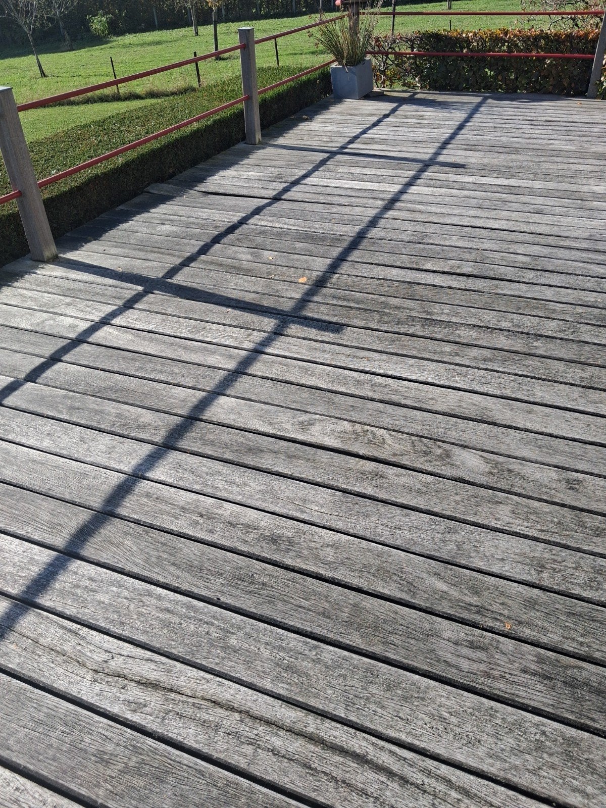 poutres bois Azobé., Jardin & Terrasse, Enlèvement, Utilisé, 250 cm ou plus, Planches