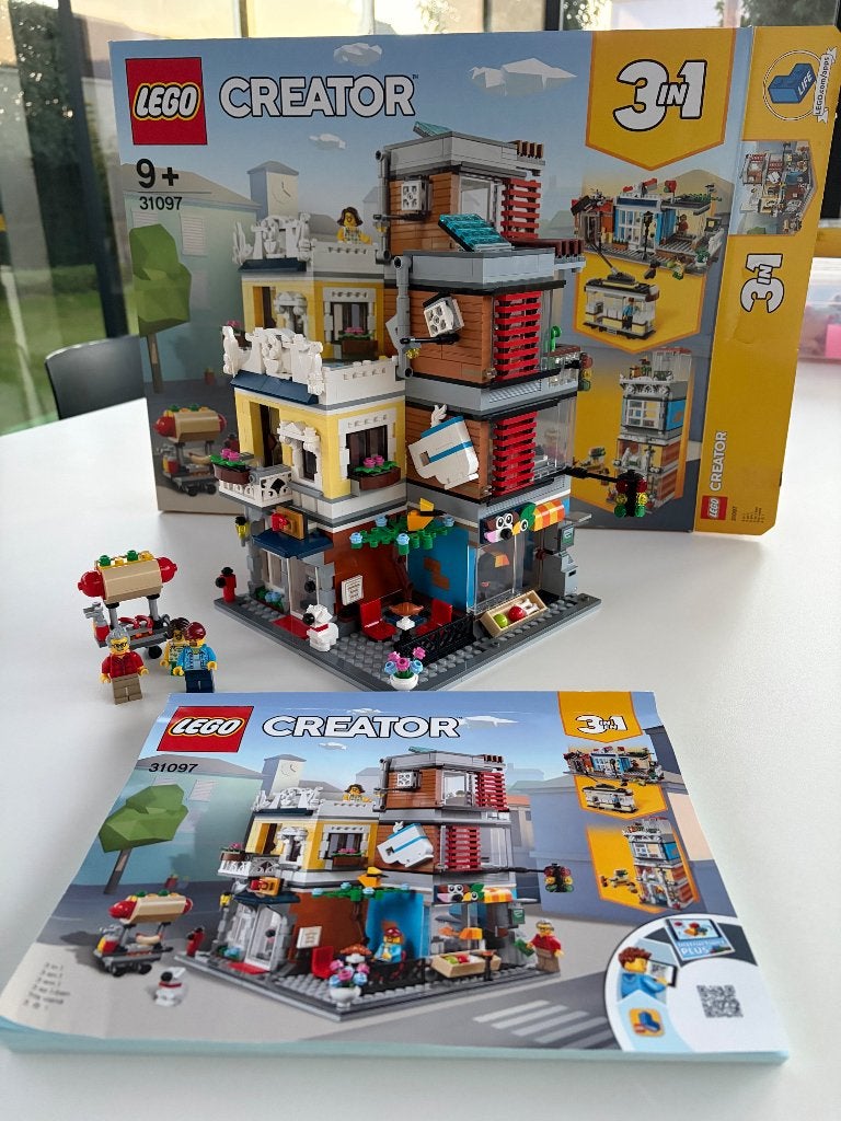 Lego creator 3-in-1 31097 woonhuis dierenwinkel café, Instructions incluses, Lego, Ensemble complet, Comme neuf