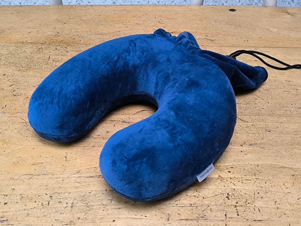Coussin cervical Samsonite TA Revolution avec pochette (comm, Enlèvement ou Envoi, Comme neuf, Bleu