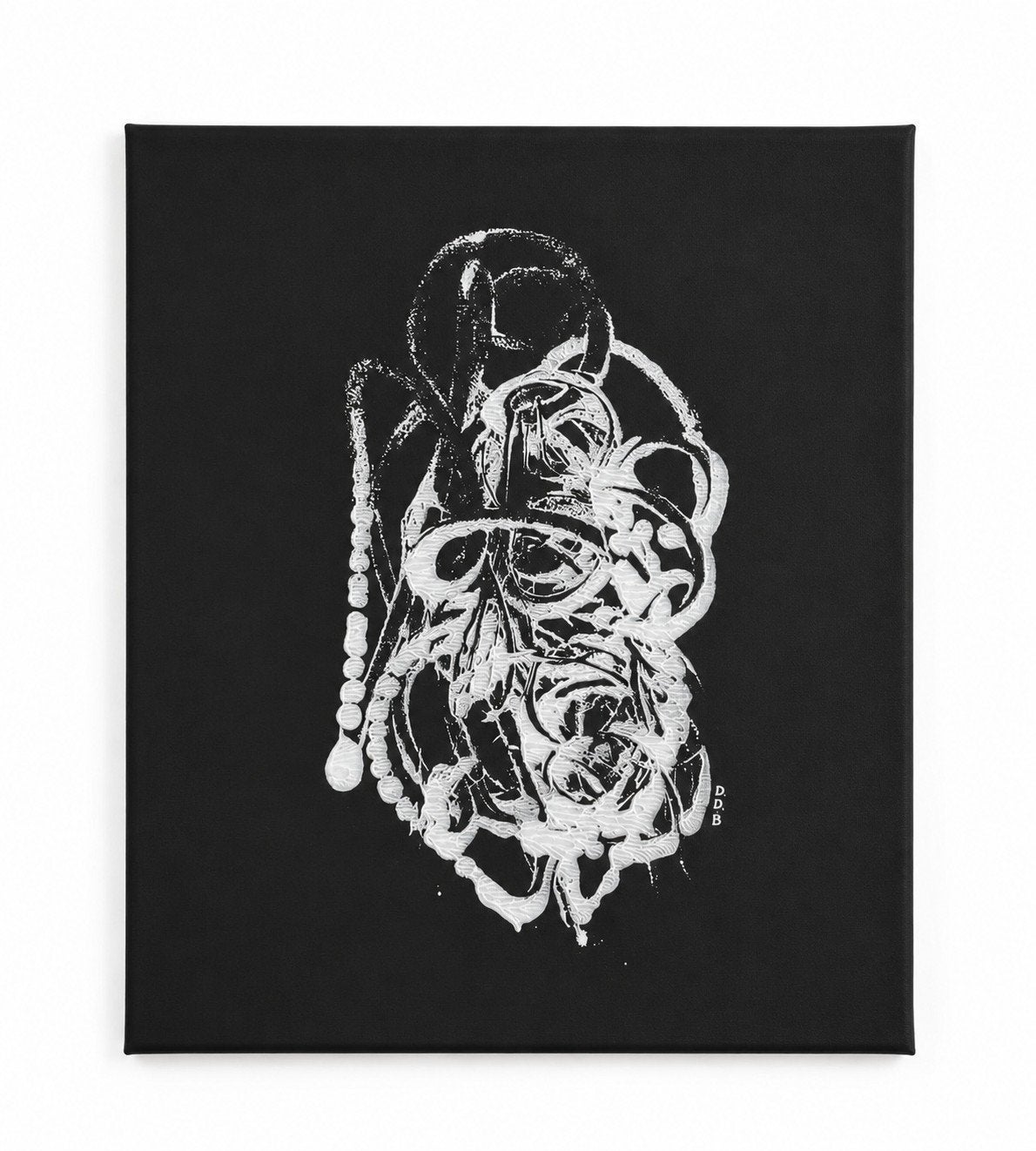 „Aansluiting „25×30cm. Acryldoek op frame, Ophalen