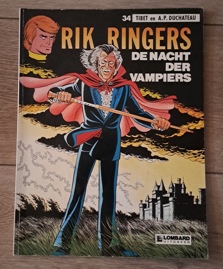 34 - Rik Ringers - De Nacht Der Vampiers, Gelezen, Eén stripboek, Tibet & A.P. Duchâteau, Ophalen of Verzenden
