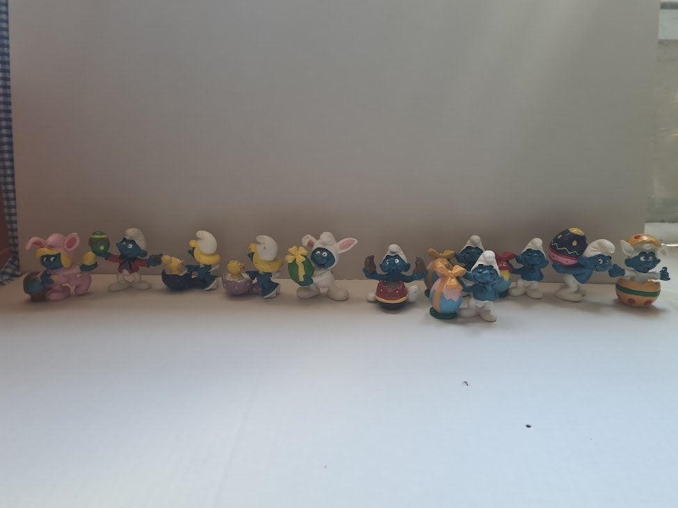 Schtroumpfs de Pâques, Verzenden, Zo goed als nieuw, Verschillende Smurfen, Poppetje, Figuurtje of Knuffel