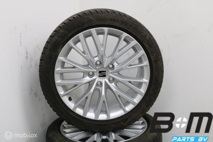 Org 17 inch velgen + winterbanden Seat Leon 5F 5FA601025B, Pneus et Jantes, Pneus hiver, Véhicule de tourisme, 17 pouces