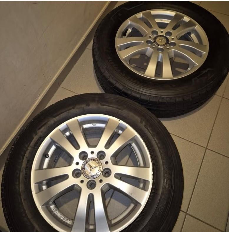 4 jantes en aluminium avec pneus Mercedes, 4 Saisons, 16 pouces, Véhicule de tourisme, 205 mm