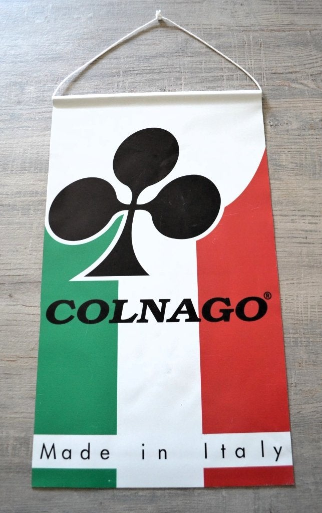Colnago.Originele vintage dealerbanner 80er. Vinyl. Topstaat, Enlèvement ou Envoi, COLNAGO