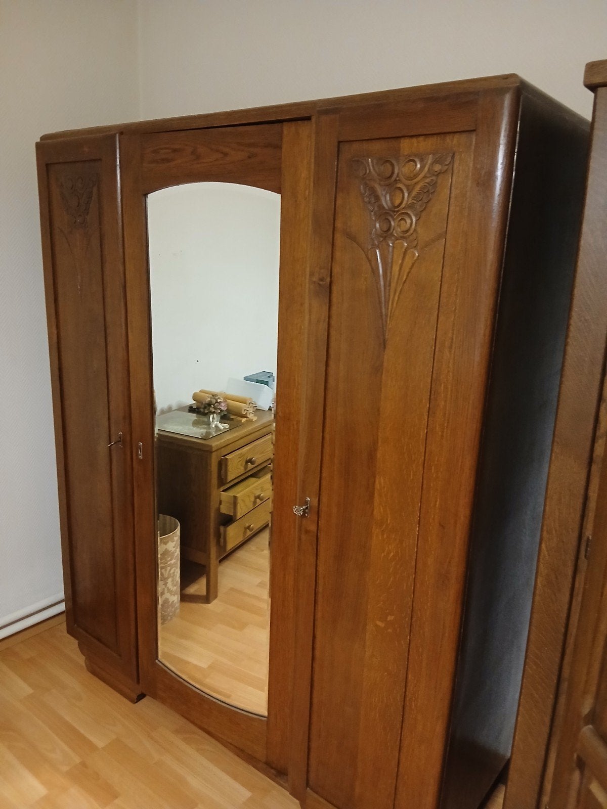art deco kleerkast en commode, Ophalen