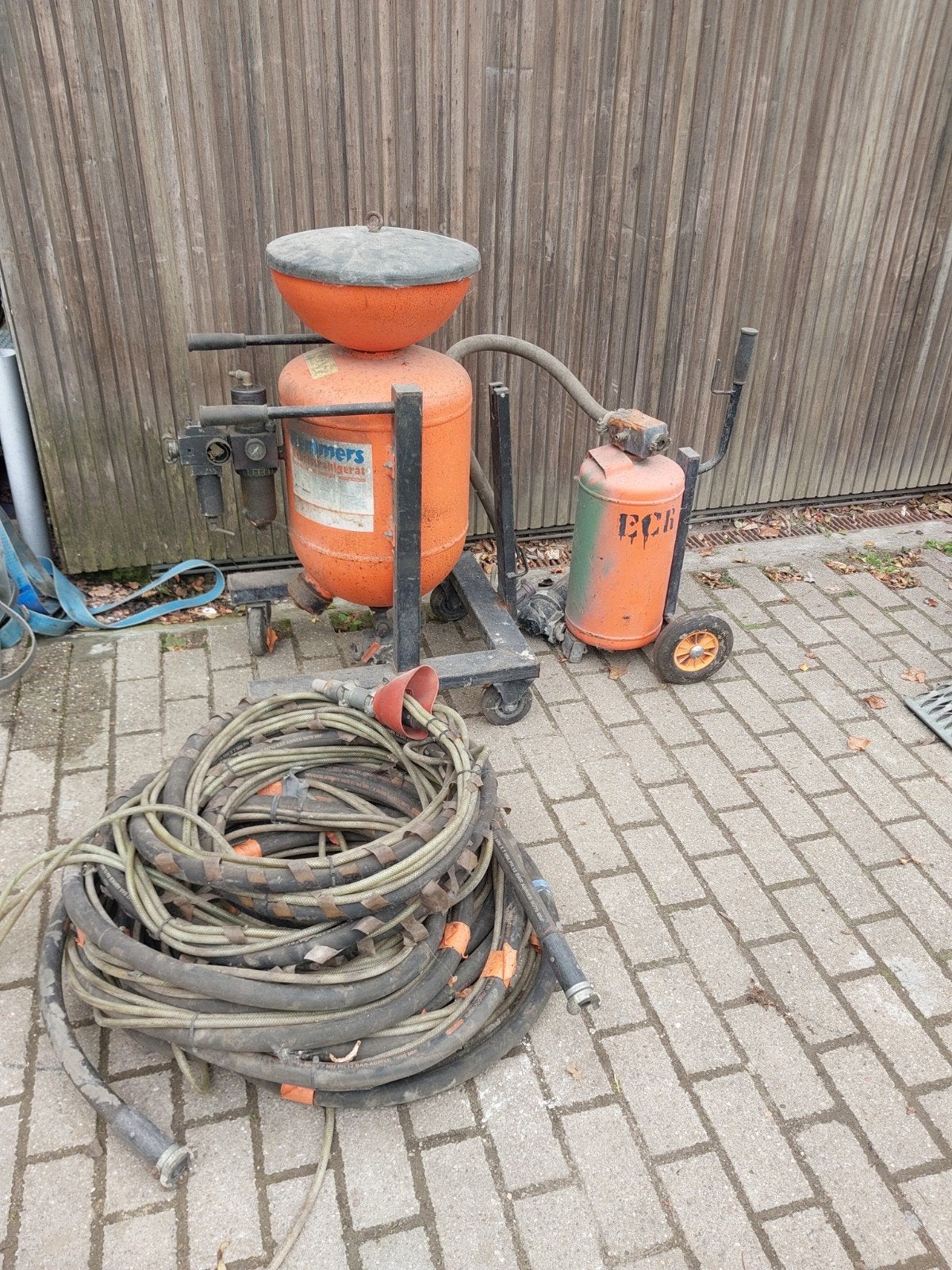 Zandstraalketel zandstraalmachine, Enlèvement