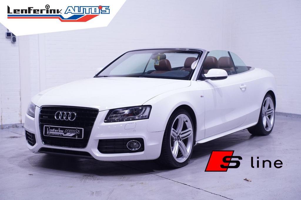 Audi A5 Cabriolet 3.0 TDI V6 240 pk Quattro Aut. S-Line Cogn, Auto's, Automaat, Cabriolet, Wit, Diesel