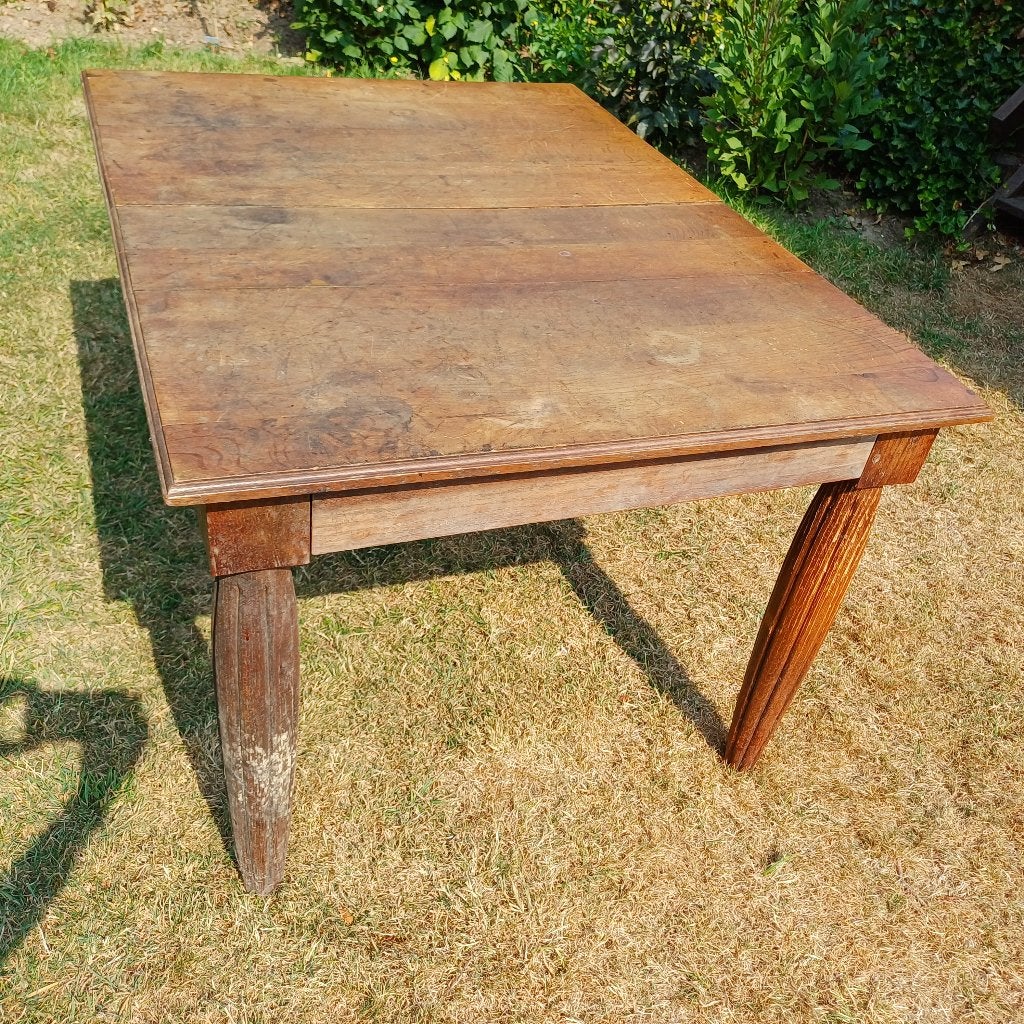 table ancienne bois massif, Maison & Meubles, 100 à 150 cm, Quatre personnes, Enlèvement, Utilisé