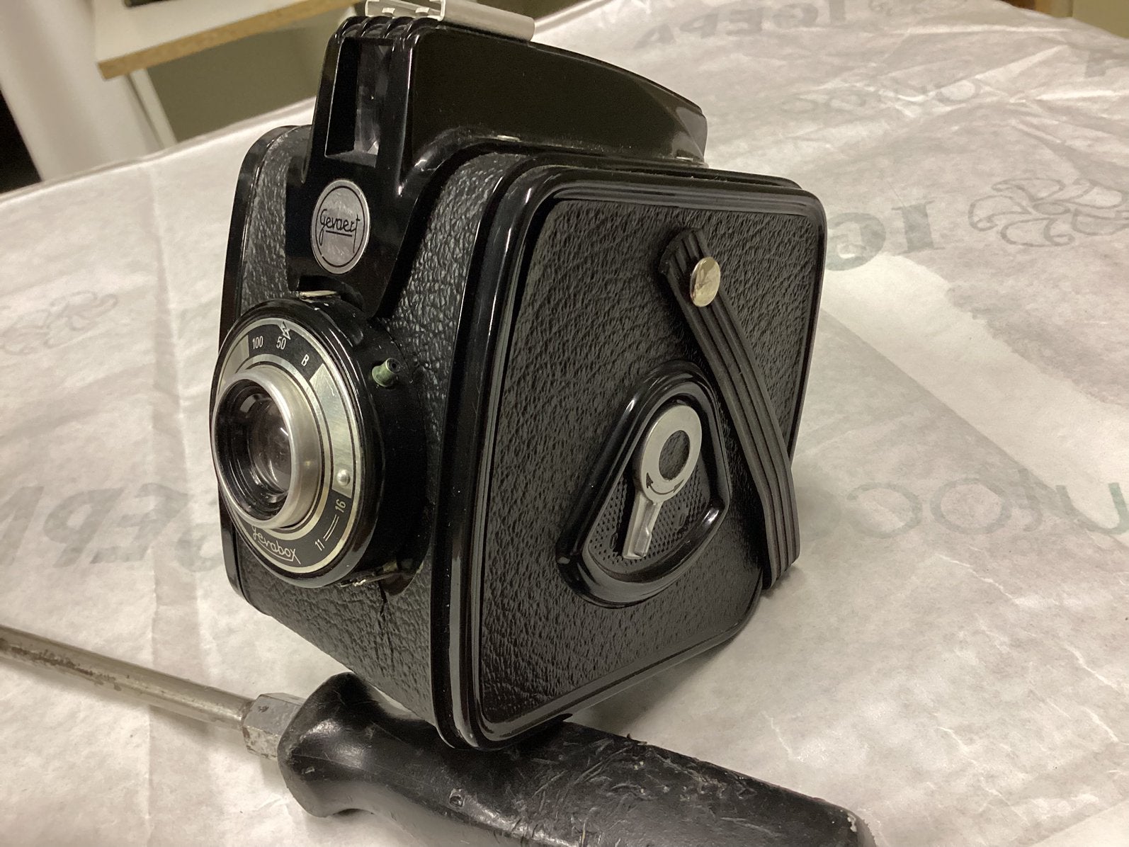 Foto Camera toestel, GEVAERT GEVABOX MET DRAAGTAS, Ophalen of Verzenden, Gebruikt
