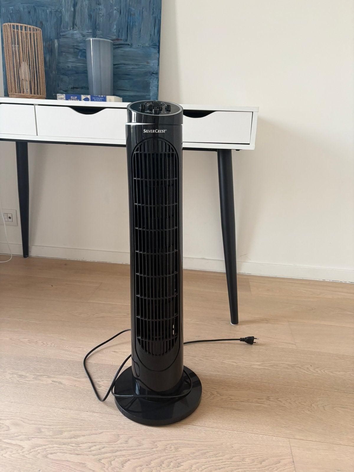Silvercrest Torenventilator - Zwart, Electroménager, Ventilateurs, Enlèvement, Comme neuf, Ventilateur tour