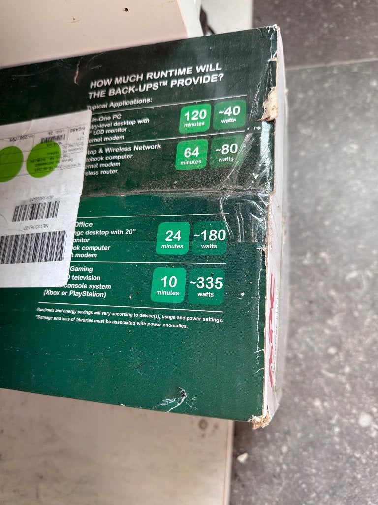 Batterie de secours, Enlèvement