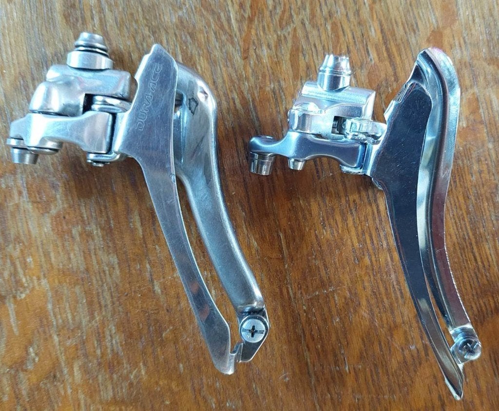 2 x voorversnelling en voor- en achterrem Shimano DURA ACE, Overige materialen, Ophalen of Verzenden, Zo goed als nieuw, Derailleur of Ketting