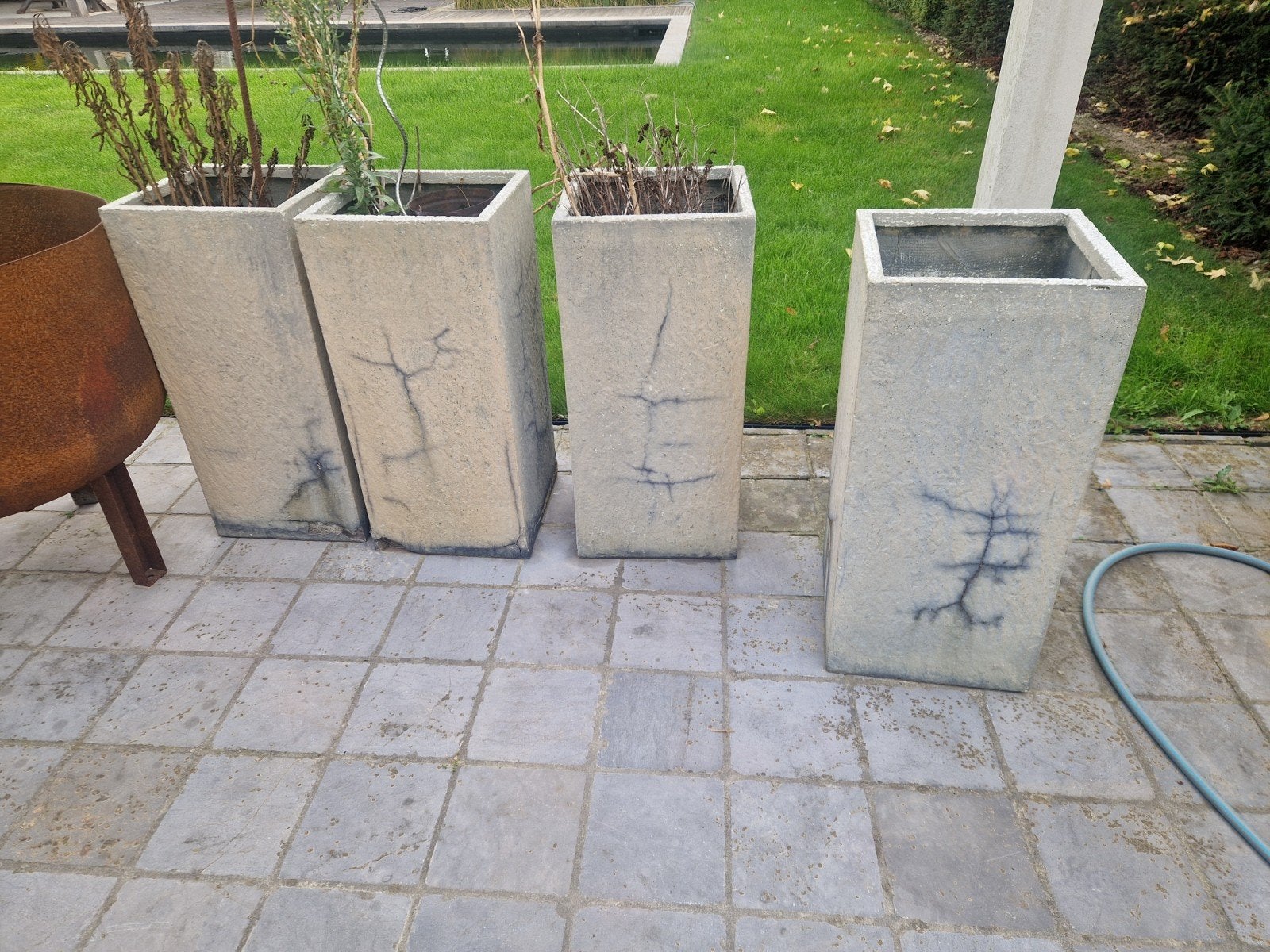 4 hoge bloembakken, Tuin en Terras, Ophalen