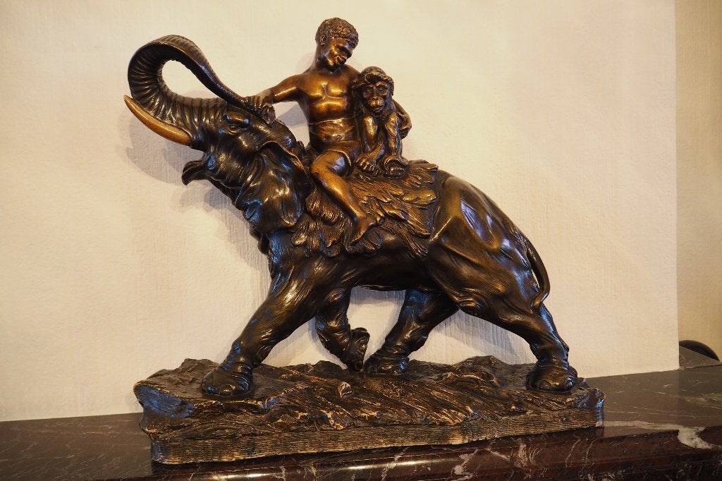 Tich Vandenbalck Olifant, Statue, Gips, Autres sujets, 50 - 100 cm
