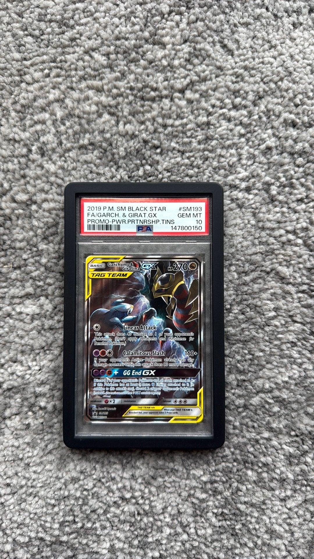 Garchomp & giratina sm193 psa 10, Ophalen of Verzenden, Zo goed als nieuw