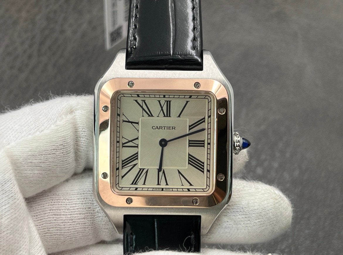 Cartier santos dumont, Overige merken, Overige materialen, Leer, Polshorloge