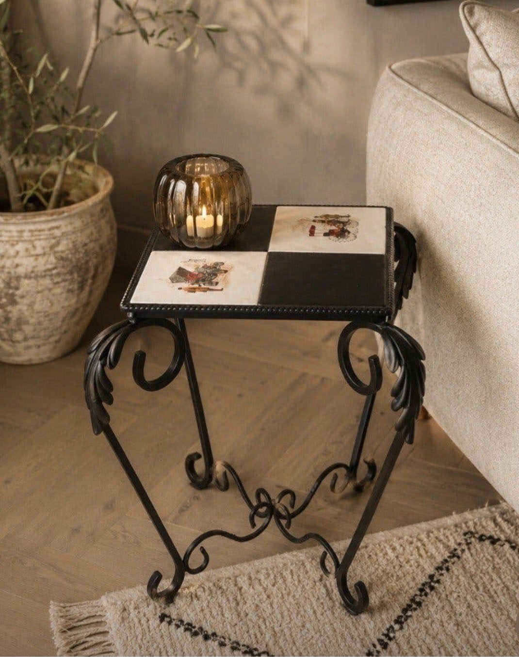 Table d'appoint vintage en fer forgé, Enlèvement