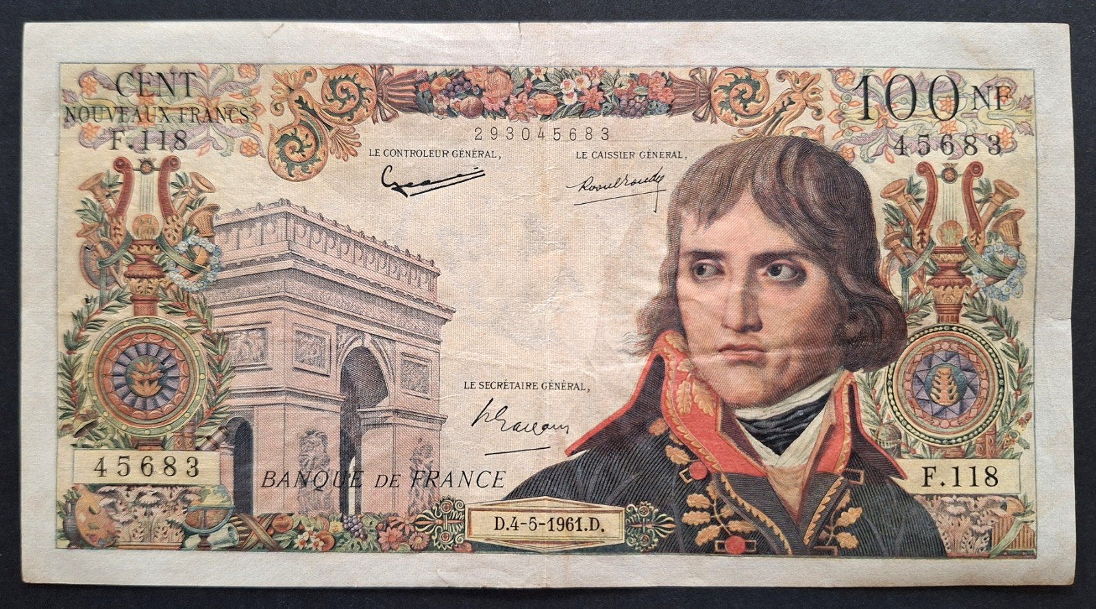 100 N.Francs Bonaparte 4.5.1961 qualite, Enlèvement ou Envoi