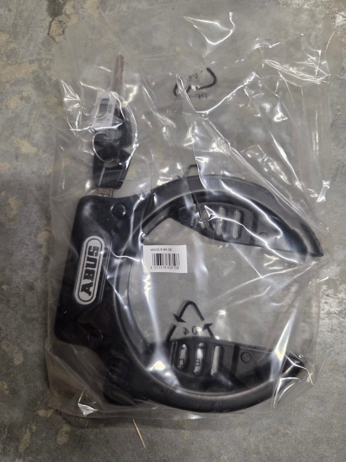 ABUS Amparo 4650S R Black OE ringslot - opening insteekslot, Fietsen en Brommers, Ophalen, Ringslot, ABUS August Bremicker Söhne KG