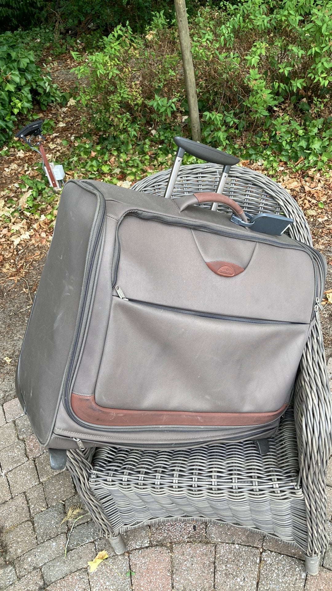 Stijlvolle Bruine / Taupe Samsonite Reiskoffer / Trolley, Handtassen en Accessoires, Tassen | Reistassen en Weekendtassen, Ophalen