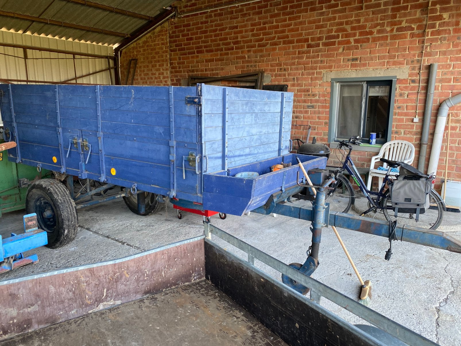 Aanhangwagen traktor, Ophalen, Transport