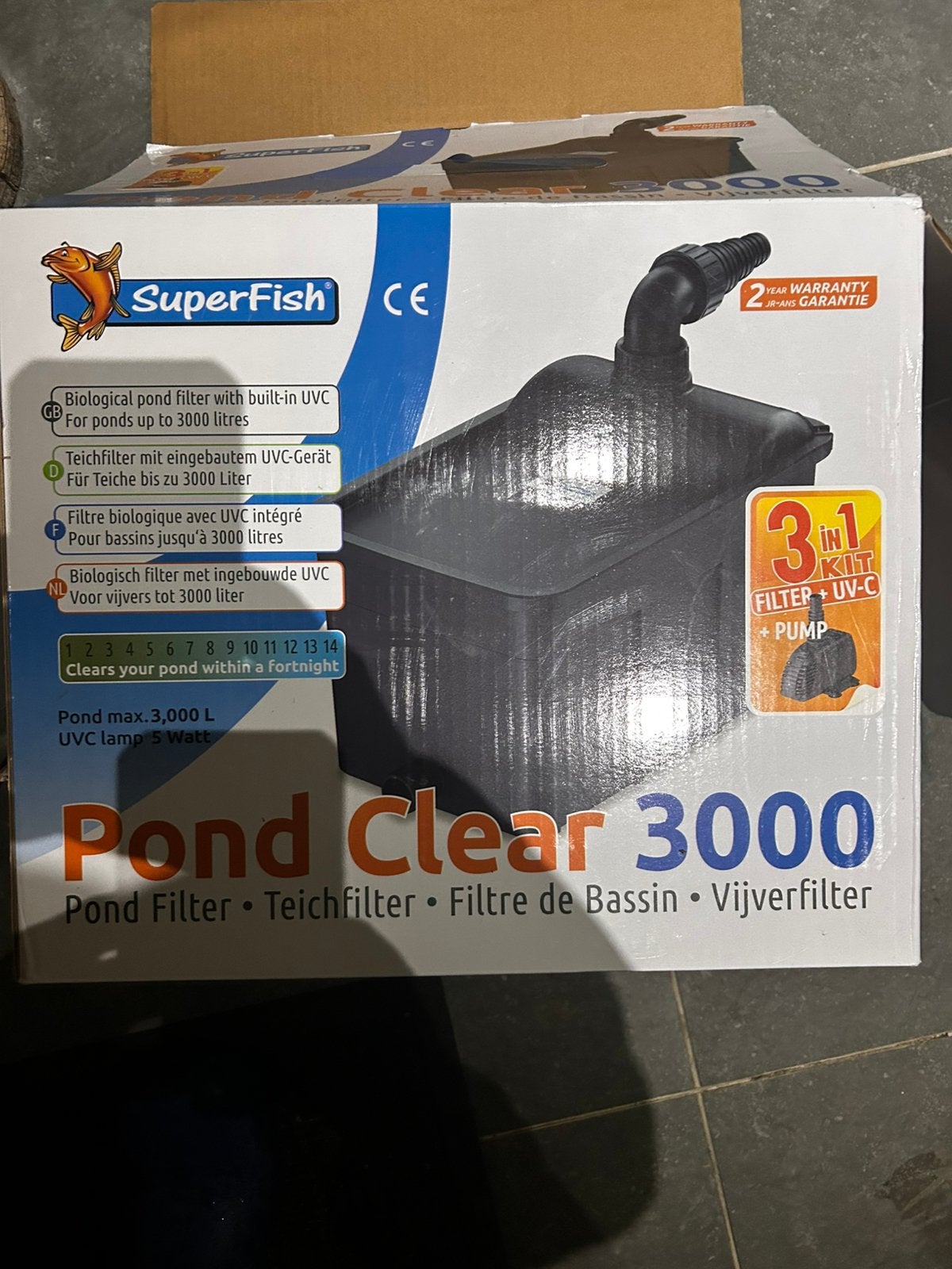 Pomp, en UV lamp en filter 1 maand oud aankoop 114€, Tuin en Terras, Ophalen, Zo goed als nieuw