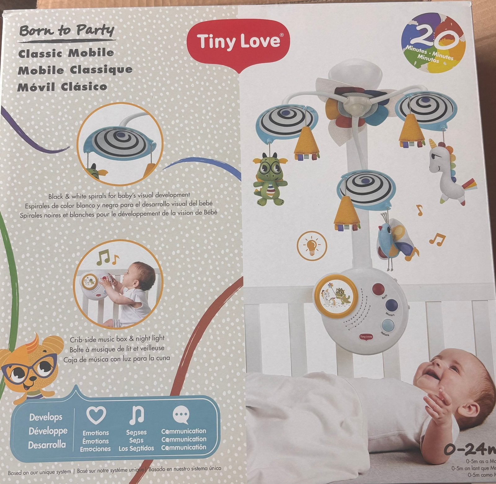 Tiny Love muziekmobiel, Kinderen en Baby's, Speelgoed | Babyspeelgoed, Ophalen, Nieuw