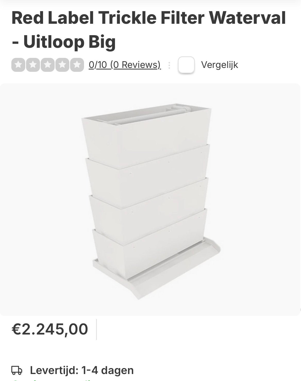Red Label Trickle Filter XL Waterval Uitloop, Tuin en Terras, Ophalen, Zo goed als nieuw, Vijverfilter