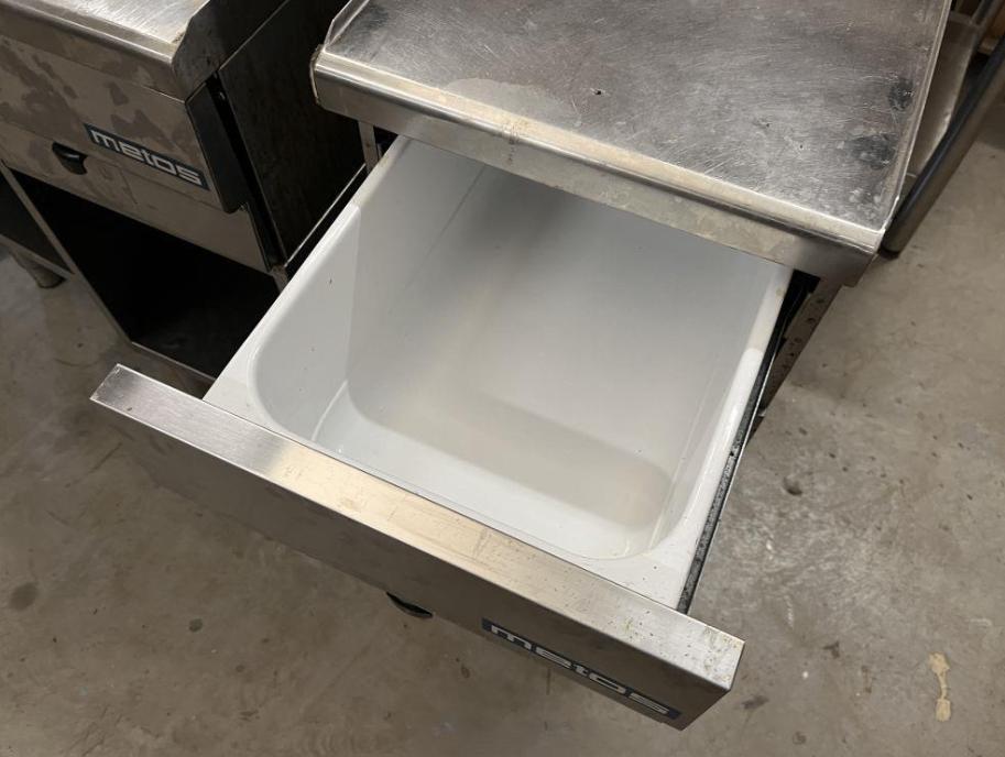 3x RVS modules Metos werktafels, Ophalen, Gebruikt, 50 tot 100 cm, Minder dan 100 cm