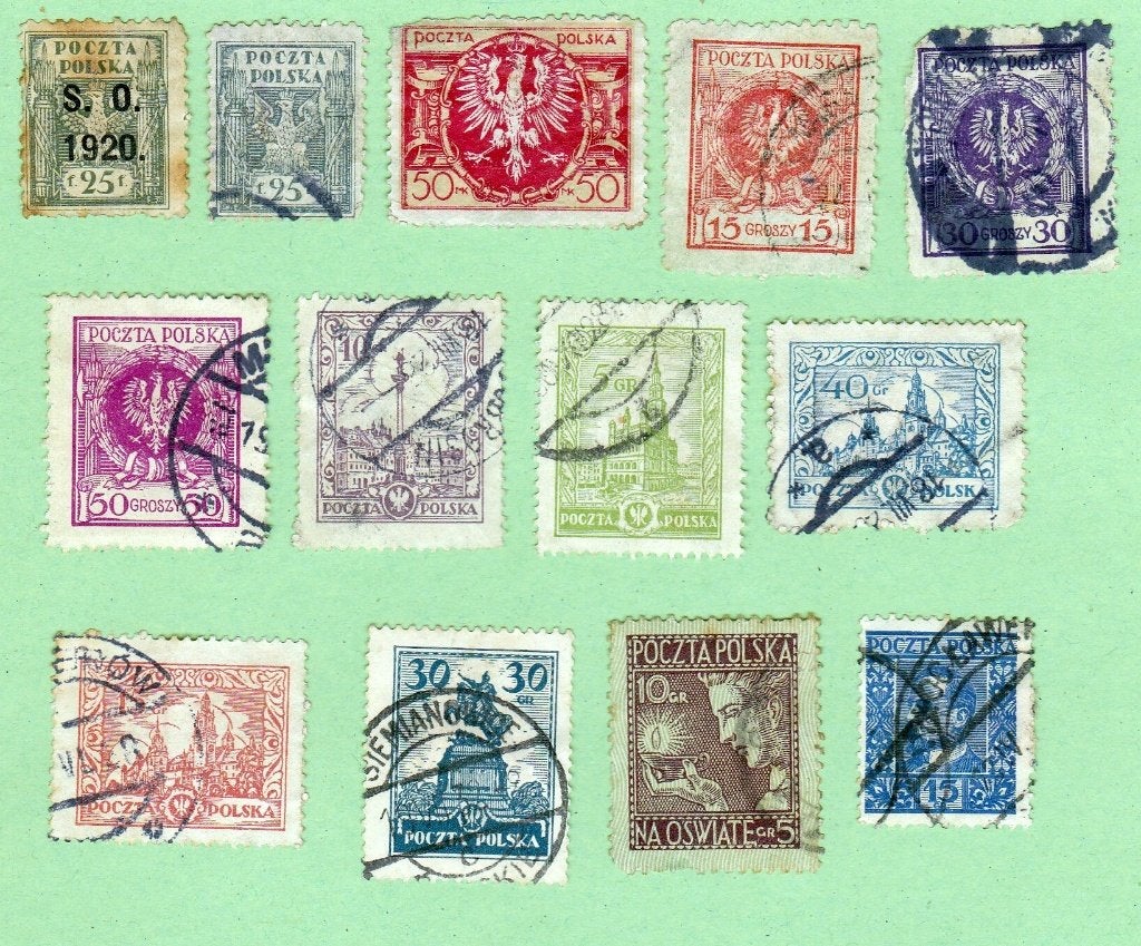 Timbres de Pologne., Postzegels en Munten, Ophalen of Verzenden