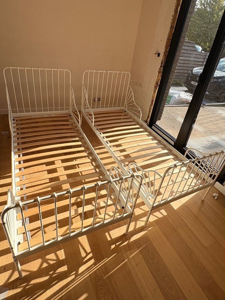 Meegroeibed per stuk 50 euro met lattenbodem, Ophalen, Wit, 80 cm, 200 cm