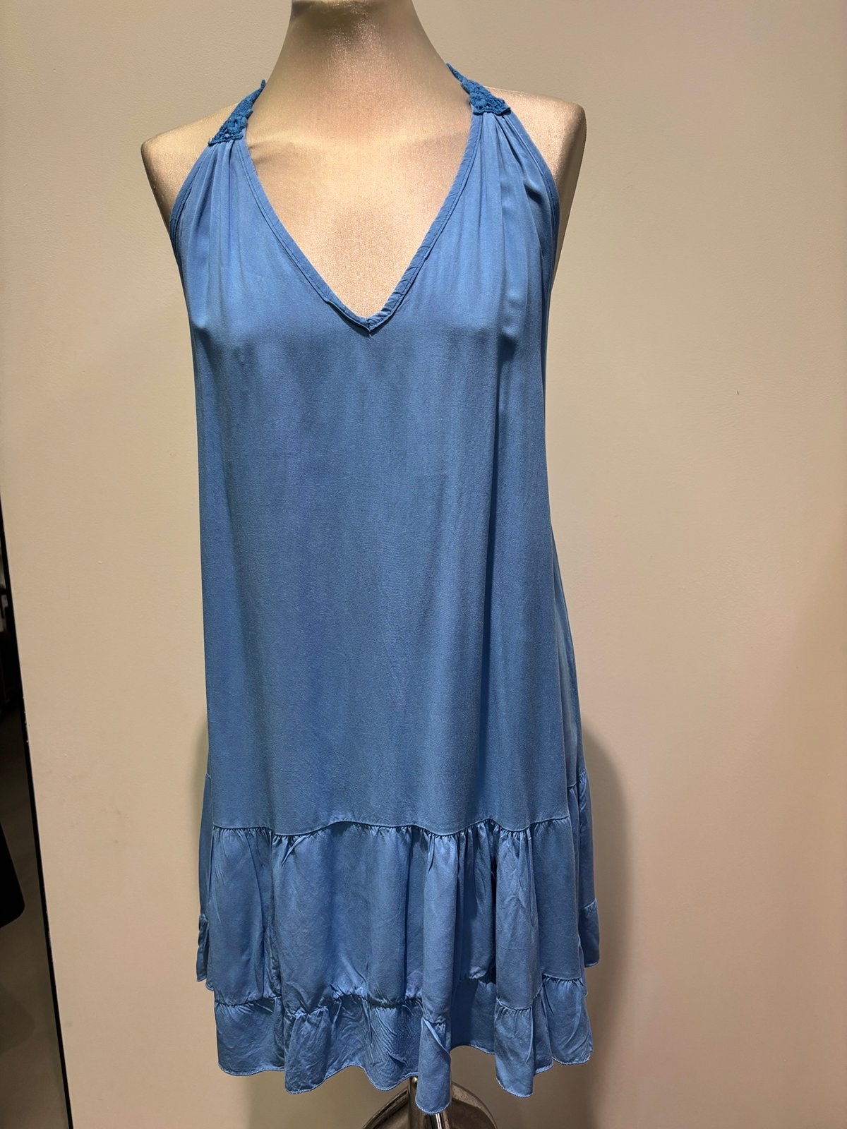 Robe d'été bleu clair, Taille 38/40 (M), Enlèvement ou Envoi, Au-dessus du genou, Porté