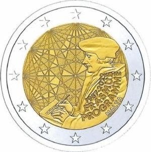 Malta 2 euromunt 2022 - 35 jaar Erasmus-programma - UNC, Postzegels en Munten, Ophalen of Verzenden, Malta, 2 euro, Losse munt