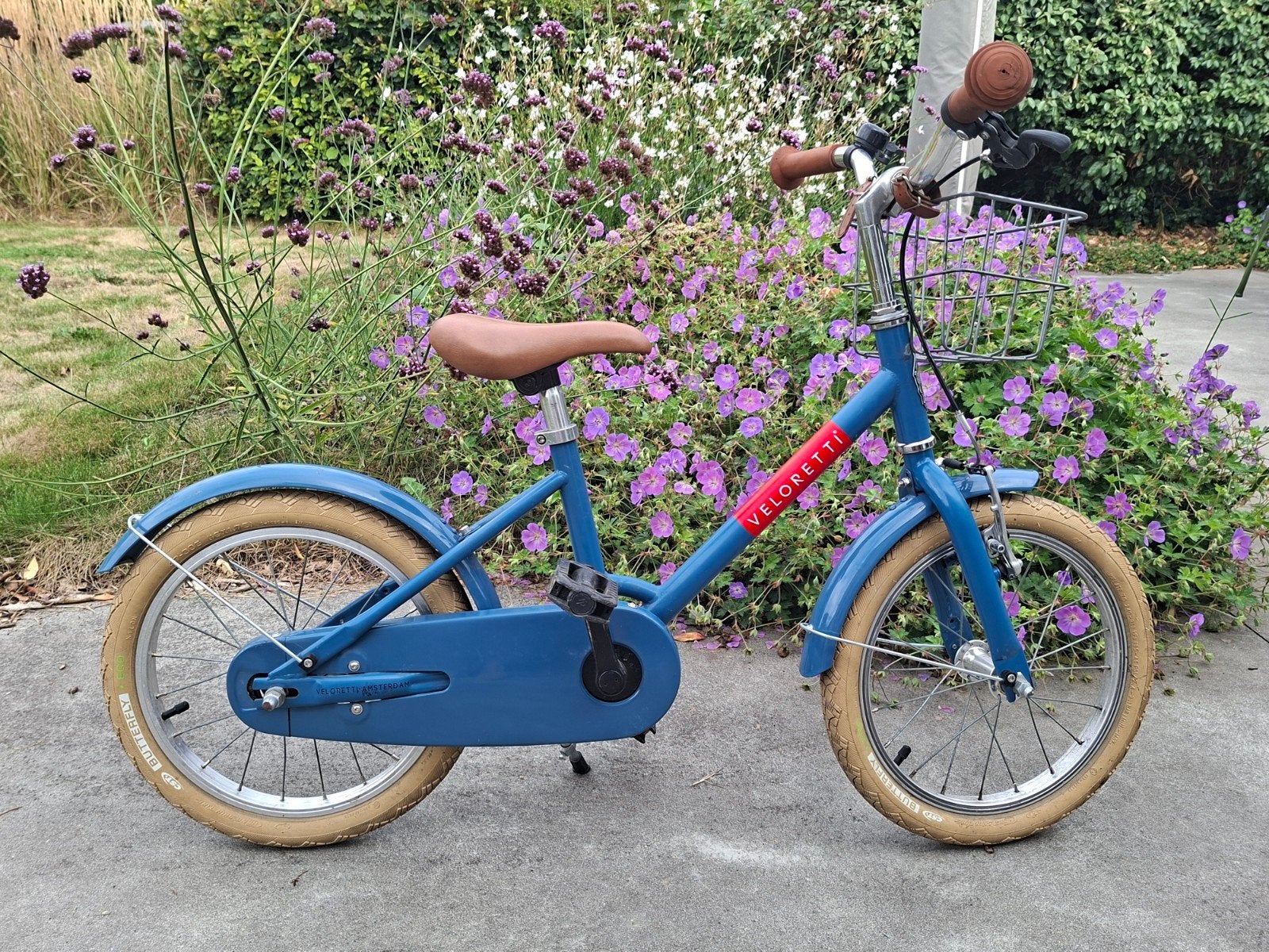 Veloretti kinderfiets blauw met mandje 16 inch, Ophalen, 16 tot 20 inch, Veloretti
