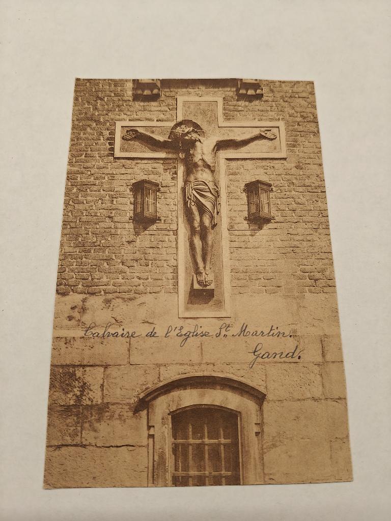 Postkaart St Maartenskerk Akkergem Gent Oscar Sinia, Verzamelen, Postkaarten | België, Ophalen of Verzenden, Voor 1920, Ongelopen