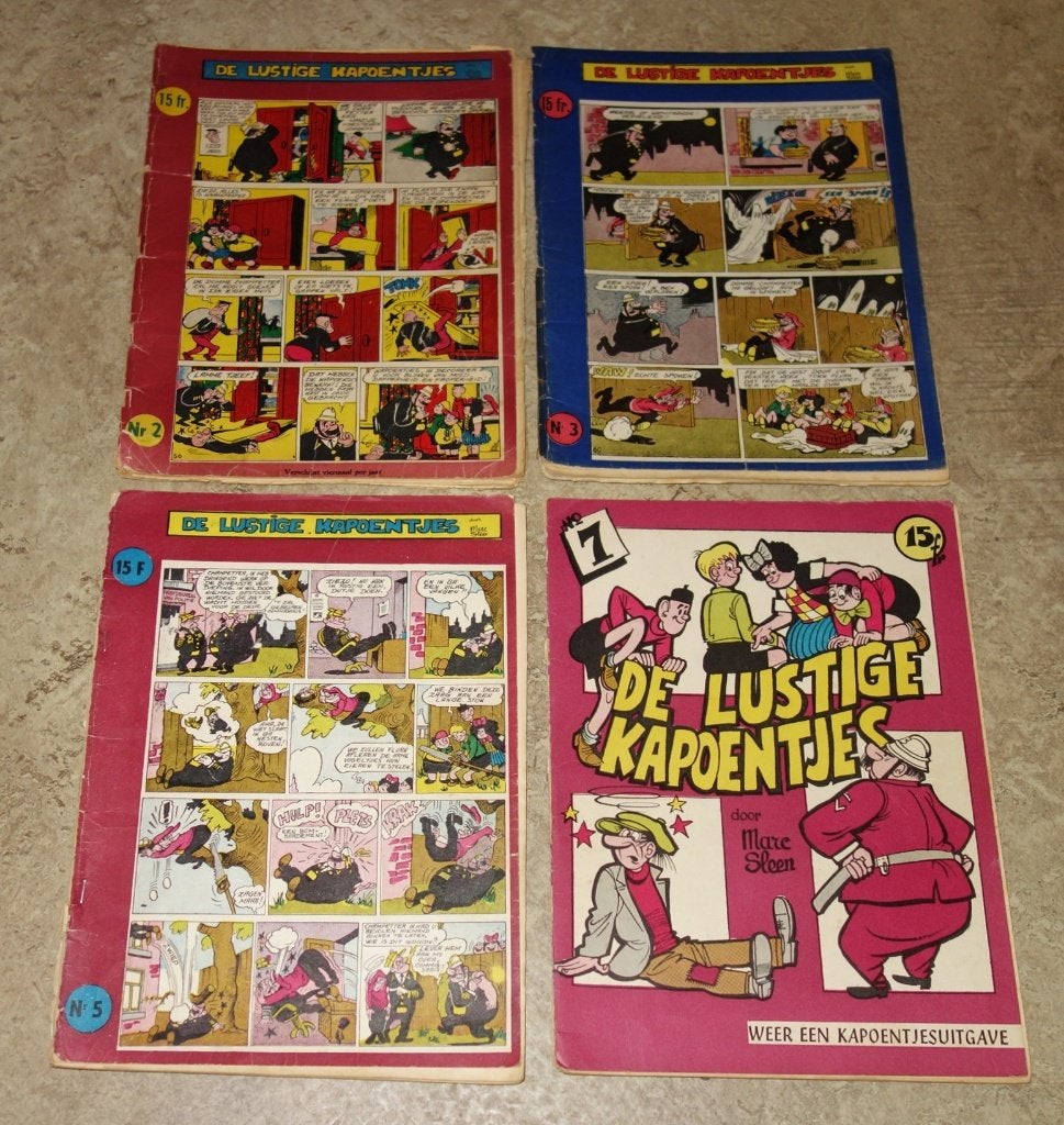 Verzameling strips De lustige Kapoentjes., Meerdere stripboeken, Ophalen of Verzenden, Gelezen