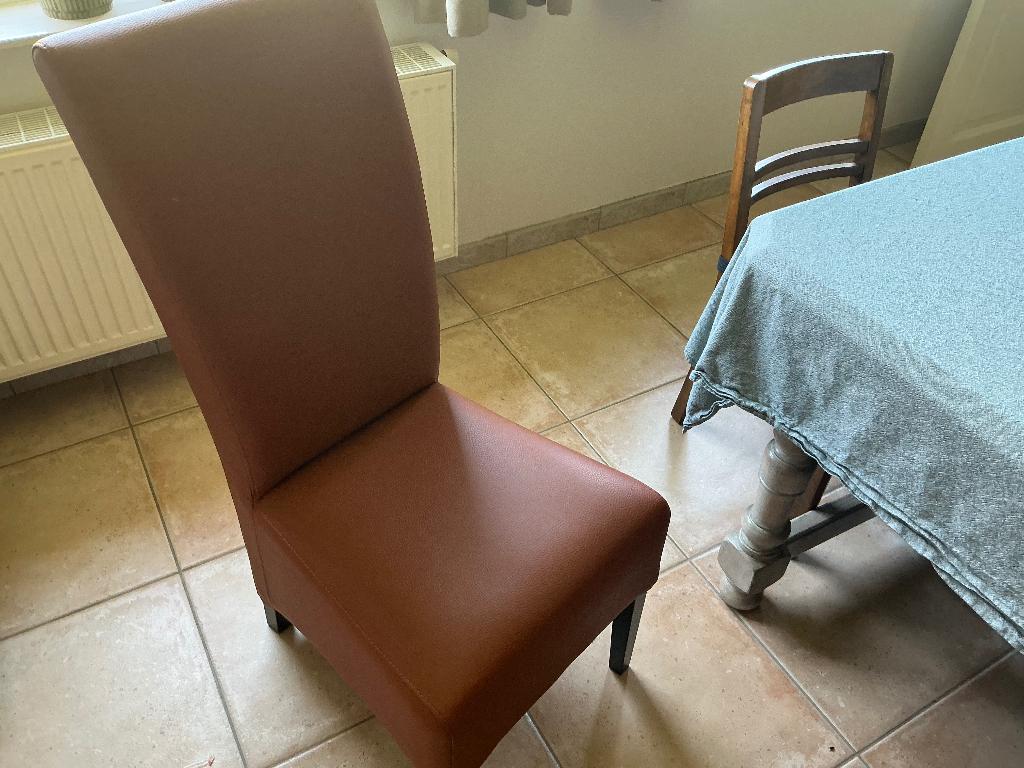Stoelen, Huis en Inrichting, Stoelen, Ophalen, Zo goed als nieuw, Overige kleuren, Leer