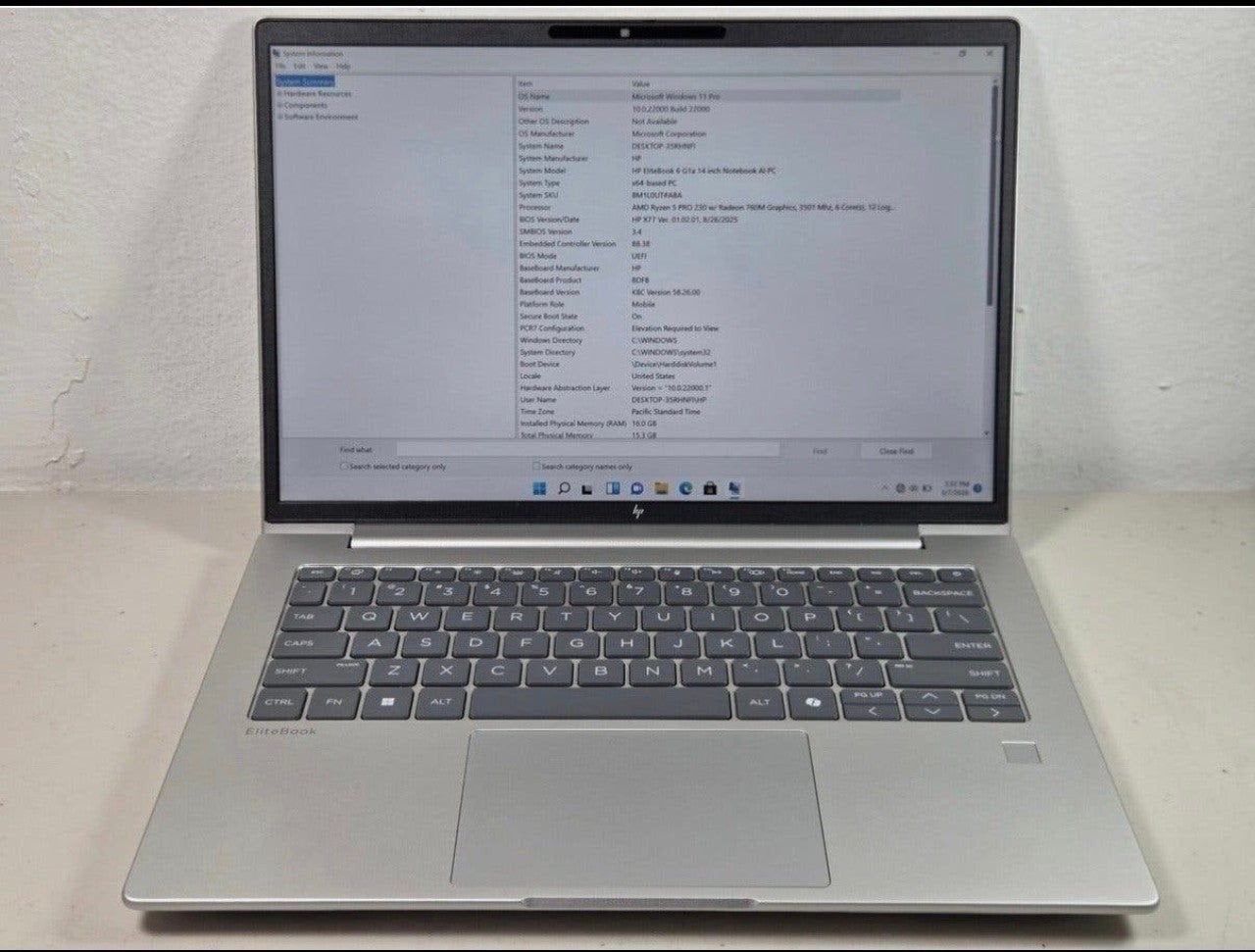 HP Elitebook 6g1ah 16" - Ryzen 5 - 16 Go - 512 Go, Informatique & Logiciels, Hp elitebook, 16 pouces, 4 Ghz ou plus, Enlèvement